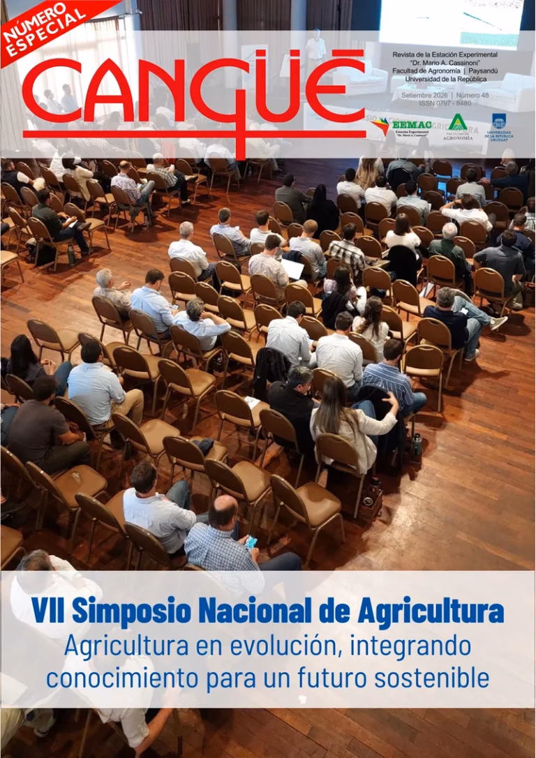 Portada de Cangüé Nº 48 – Número especial del VII Simposio Nacional de Agricultura, setiembre de 2026